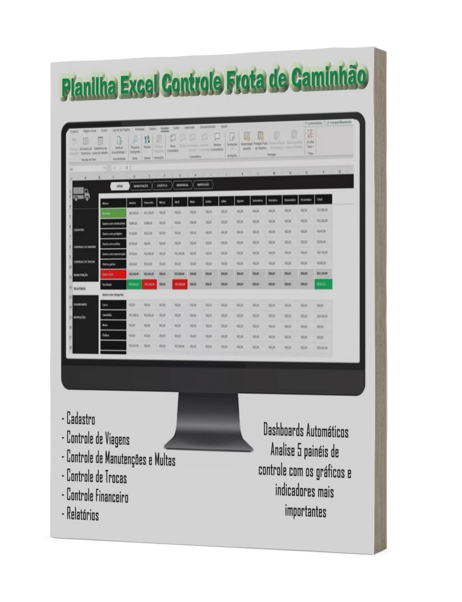 Controle De Frota De Caminh O Planilha Excel Planilhas Excel