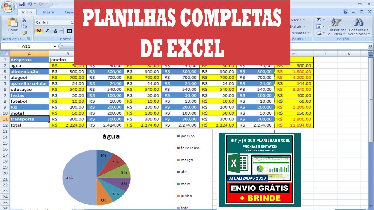 Planilhas Completas Excel