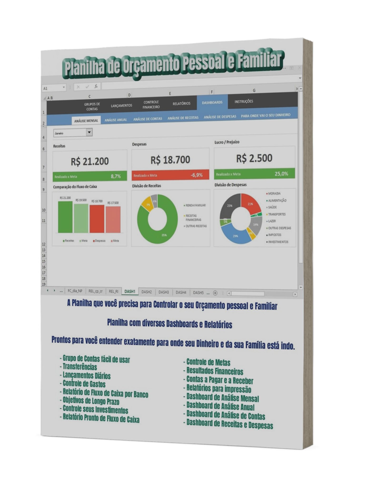 Planilha Excel Orçamento Familiar Planilhas Excel 