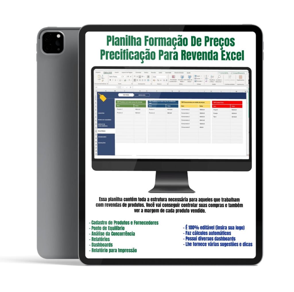 Planilha Excel Precificação Vendas Planilhas Excel 9682