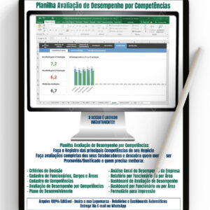 Avaliação de Desempenho por Competências Planilha Excel