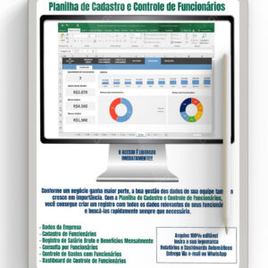 Planilha Excel Cadastro e Controle Funcionários